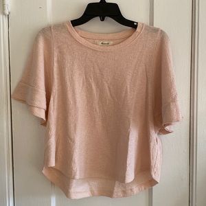 Madewell Texture & Thread Flutter-Sleeve Top